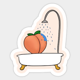 The Cleanest Peach Sticker